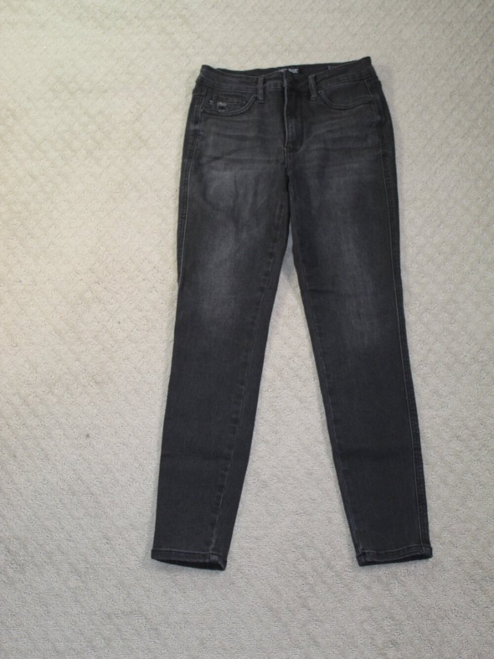 Judy Blue Jeans Womens Black Mid Rise Denim Skinny Fit Stretch Size 5/27 Ladies